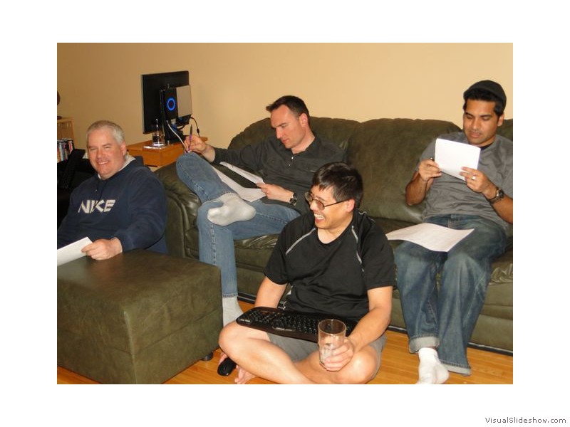 Nick, Denny, Mike, Brandon at Da Hockey Playoff Pool