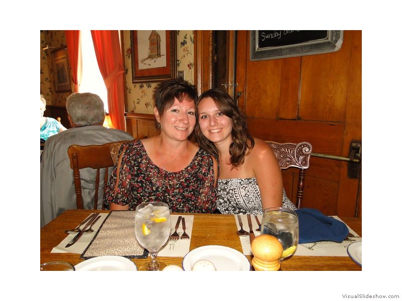 Lisa and Abby at the Globe Restaurant