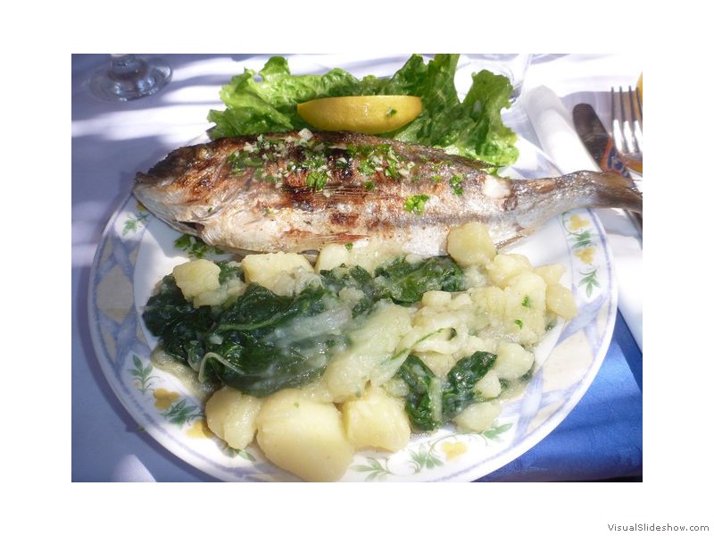 Lunch on Kolocep, Croatia - Grilled Fish