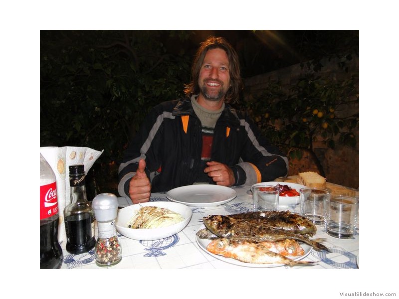 Ozren with the Awesome Fresh Fish, Croatia