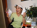Janet with KD Cheese Packets in Dubrovnik
