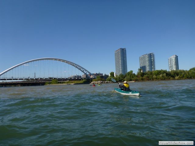 Melanie Heading Toward Humber Bay Bridge