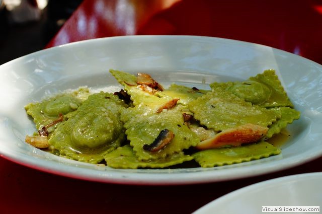 Duck Ravioli with Mushrooms