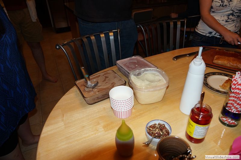 Chocolate, Vanilla and Cherry Ice Cream