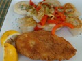 Chicken Schnitzel and Perogies