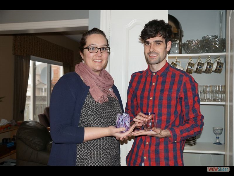 HEFBP - Celina and Colin with their Glass Pieces