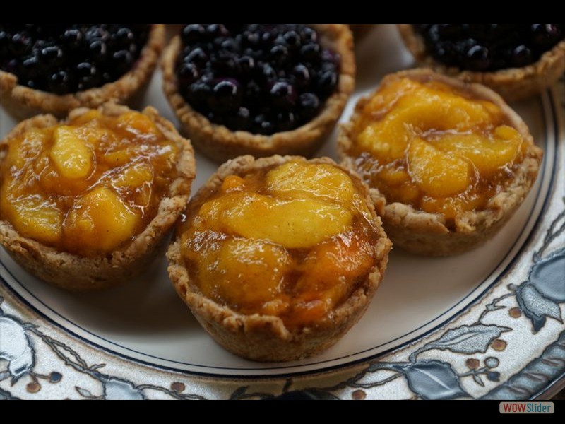 Homemade Peach and Blueberry Tarts