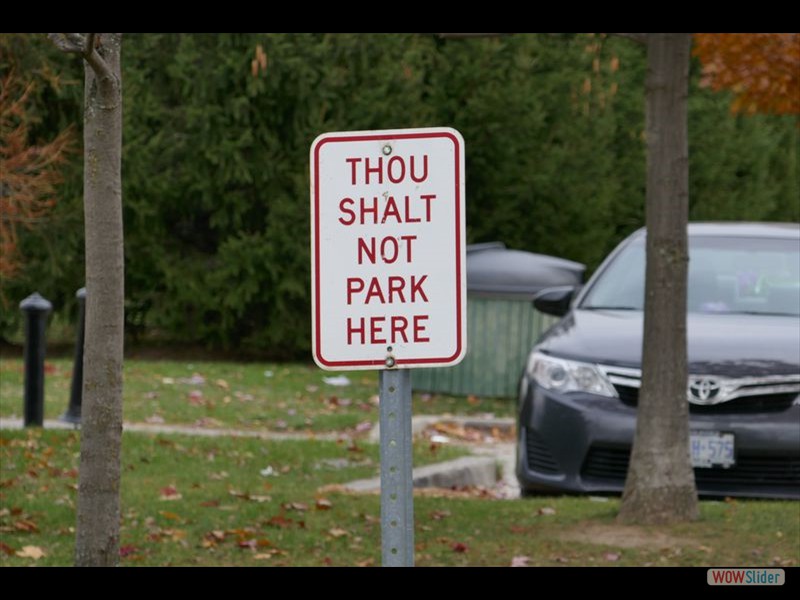Sarah Baptism - Thou Shalt Not Park Here