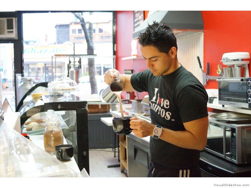 Host Pouring Mexican Coffee