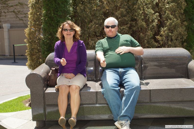 Rhonda and Nick Channel Surfing on a Granite Sofa