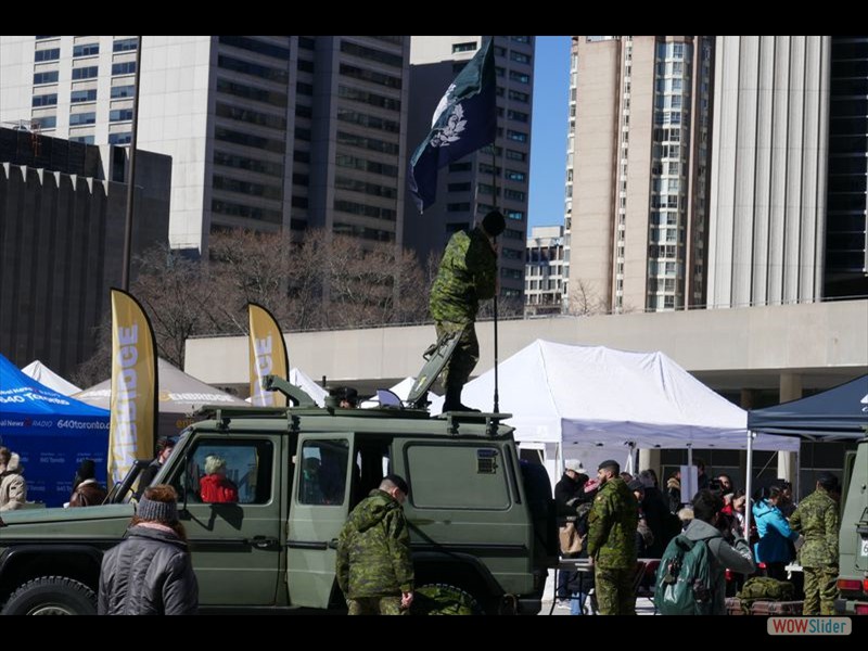 Toronto City Hall - Armoured Putting Up a Flag