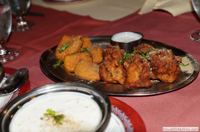 Pakora at the Haveli Indian Restaurant