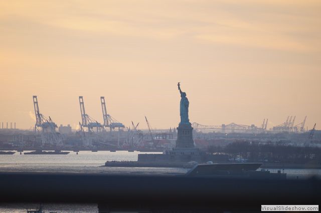 Brooklyn Bridge View of Statue of Liberty