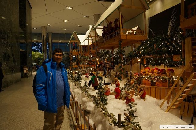 Mike by the Animated Bear and Penguin Display, New York