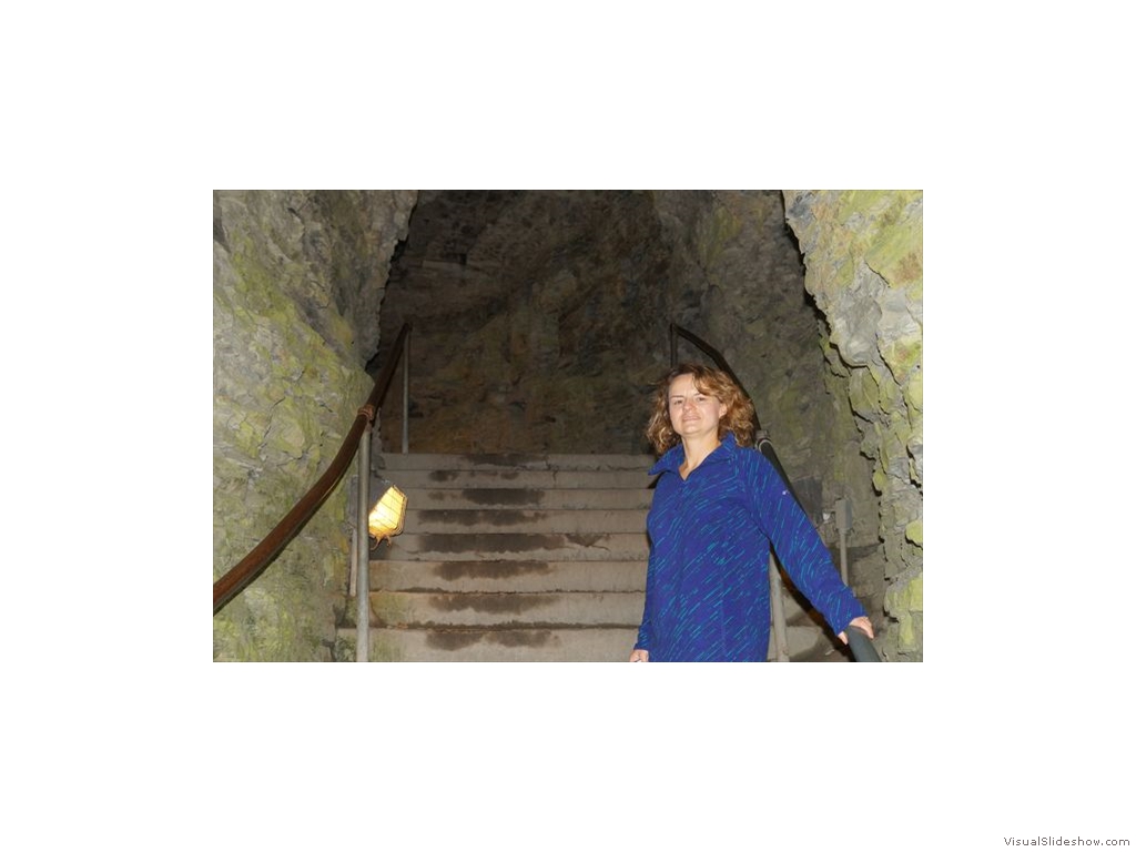 Watkins Glen State Park - Rhonda in Tunnel