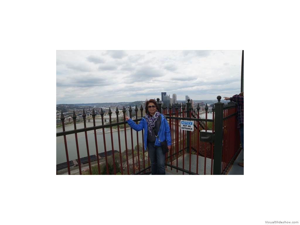 Cathy at the Duquesne Incline Upper Station House