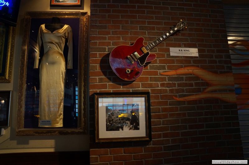 Detroit Hard Rock Cafe - Diana Ross Dress and BB King Guitar