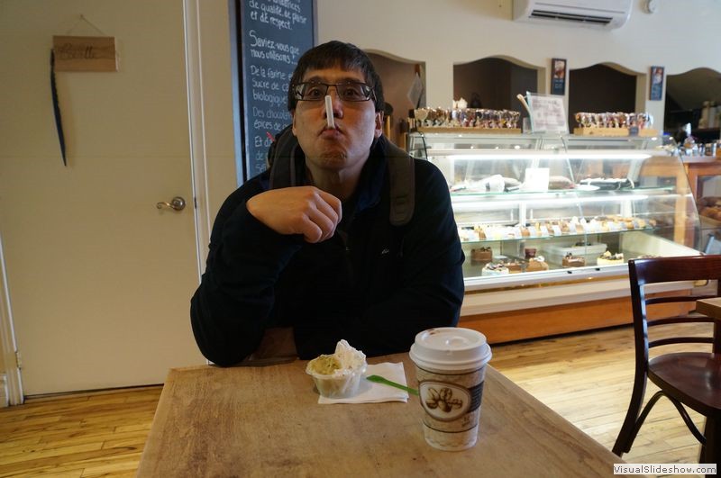 Fous Desserts - Mike Playing Around with Gelato Spoon