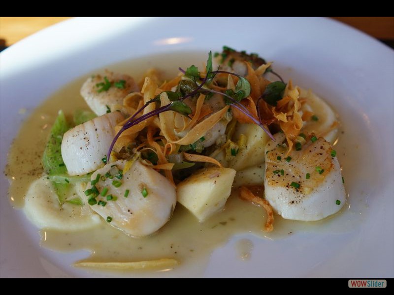 Slightly Seared Scallops